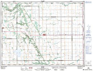 NTS 50k map for Mary Jane Creek, Manitoba