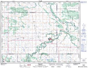 NTS 50k map for Souris River, Saskatchewan