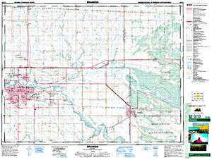 NTS 50k map for Assiniboine River, Saskatchewan