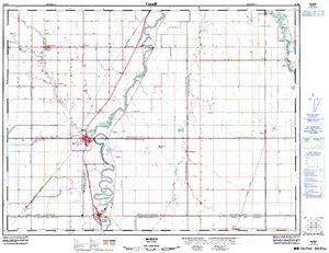 NTS 50k map for Deadhorse Creek, Manitoba
