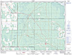 NTS 50k map for Seine River, Manitoba
