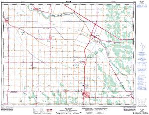 NTS 50k map for Seine River, Manitoba