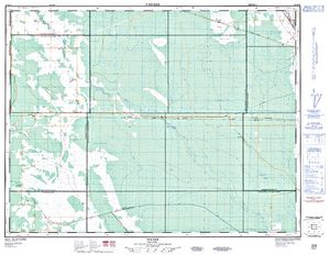 NTS 50k map for Hazel Creek, Manitoba