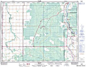 NTS 50k map for Lac du Bonnet, Manitoba