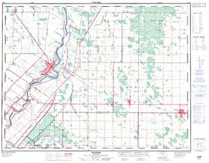 NTS 50k map for Red River, Manitoba