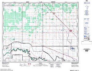 NTS 50k map for Assiniboine River, Saskatchewan