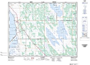 NTS 50k map for West Shoal Lake, Manitoba