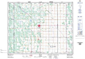 NTS 50k map for Norris Lake, Manitoba