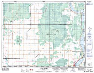 NTS 50k map for Lac du Bonnet, Manitoba