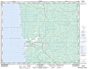 NTS 50k map for Lake Winnipeg, Manitoba