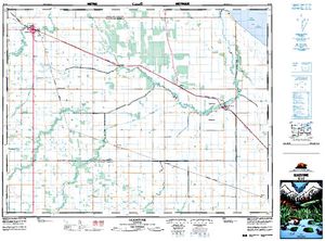 NTS 50k map for Whitemud River, Manitoba