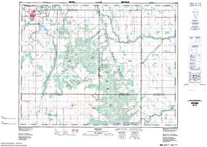NTS 50k map for Whitemud River, Manitoba