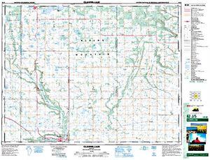 NTS 50k map for Little Saskatchewan River, Manitoba