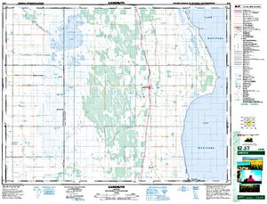 NTS 50k map for Whitemud River, Manitoba