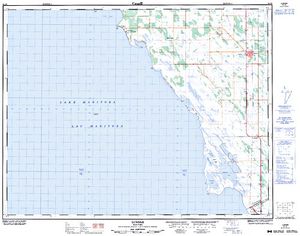NTS 50k map for Lake Manitoba, Manitoba