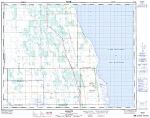 NTS 50k map for Lake Manitoba, Manitoba