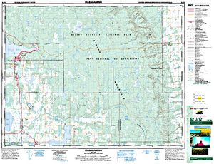 NTS 50k map for Ditch Lake, Manitoba