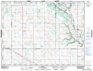 NTS 50k map for Assiniboine River, Saskatchewan