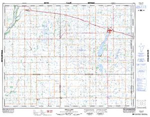 NTS 50k map for Shoal Lake, Manitoba