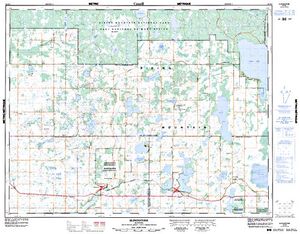 NTS 50k map for Corstorphine Lake, Manitoba
