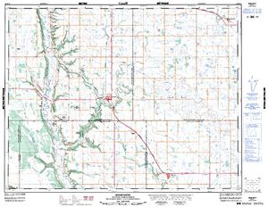 NTS 50k map for Assiniboine River, Saskatchewan
