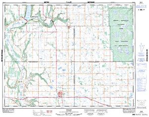NTS 50k map for Assiniboine River, Saskatchewan
