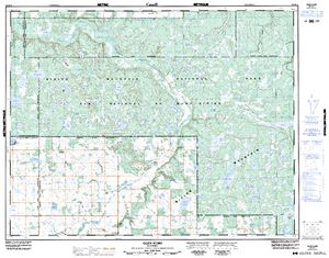 NTS 50k map for Rossman Lake, Manitoba