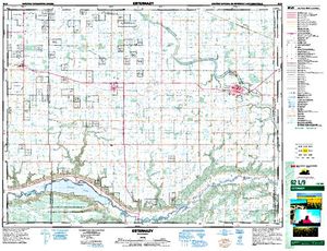 NTS 50k map for Qu'Appelle River, Saskatchewan