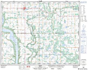 NTS 50k map for East Goose Lake, Manitoba