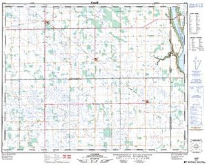 NTS 50k map for Assiniboine River, Saskatchewan