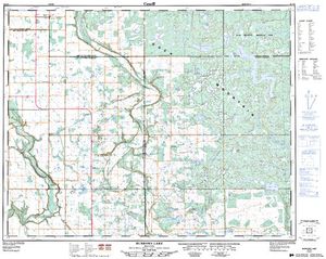 NTS 50k map for Shell River, Manitoba