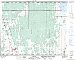 NTS 50k map for Lake Winnipegosis, Manitoba