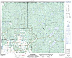 NTS 50k map for Twin Lakes, Manitoba