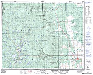 NTS 50k map for Wellman Lake, Manitoba