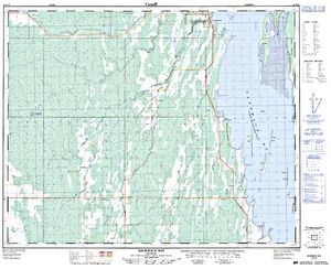 NTS 50k map for Lake Winnipegosis, Manitoba