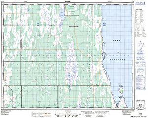 NTS 50k map for Lake Manitoba, Manitoba