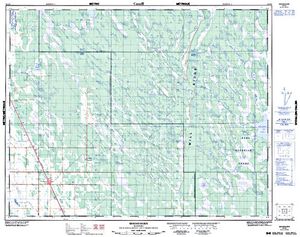 NTS 50k map for Plum Lake, Manitoba