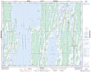 NTS 50k map for Lake Winnipegosis, Manitoba