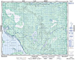 NTS 50k map for Lake Winnipeg, Manitoba