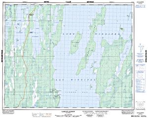 NTS 50k map for Lake Winnipeg, Manitoba
