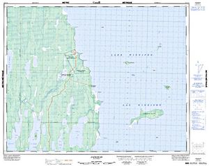 NTS 50k map for Lake Winnipeg, Manitoba