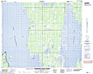 NTS 50k map for Lake Winnipegosis, Manitoba