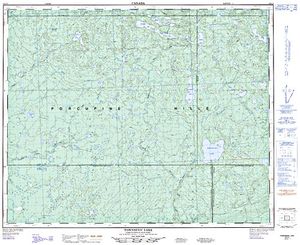 NTS 50k map for Townsend Lake, Saskatchewan