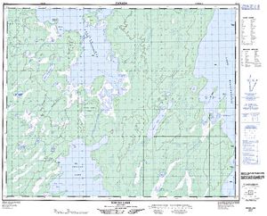 NTS 50k map for Lake Winnipegosis, Manitoba