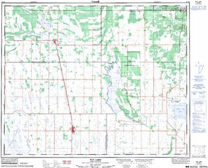 NTS 50k map for Red Deer River, Saskatchewan