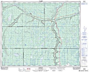 NTS 50k map for Pepaw River, Saskatchewan