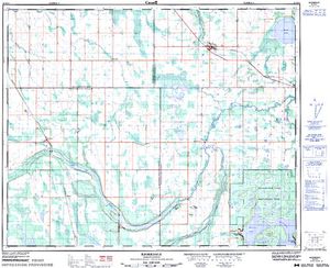 NTS 50k map for Red Deer River, Saskatchewan