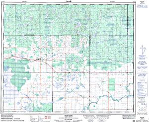 NTS 50k map for Red Deer River, Saskatchewan
