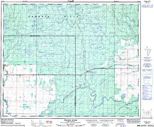 NTS 50k map for Red Deer River, Saskatchewan