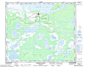 NTS 50k map for Saskatchewan River, Saskatchewan